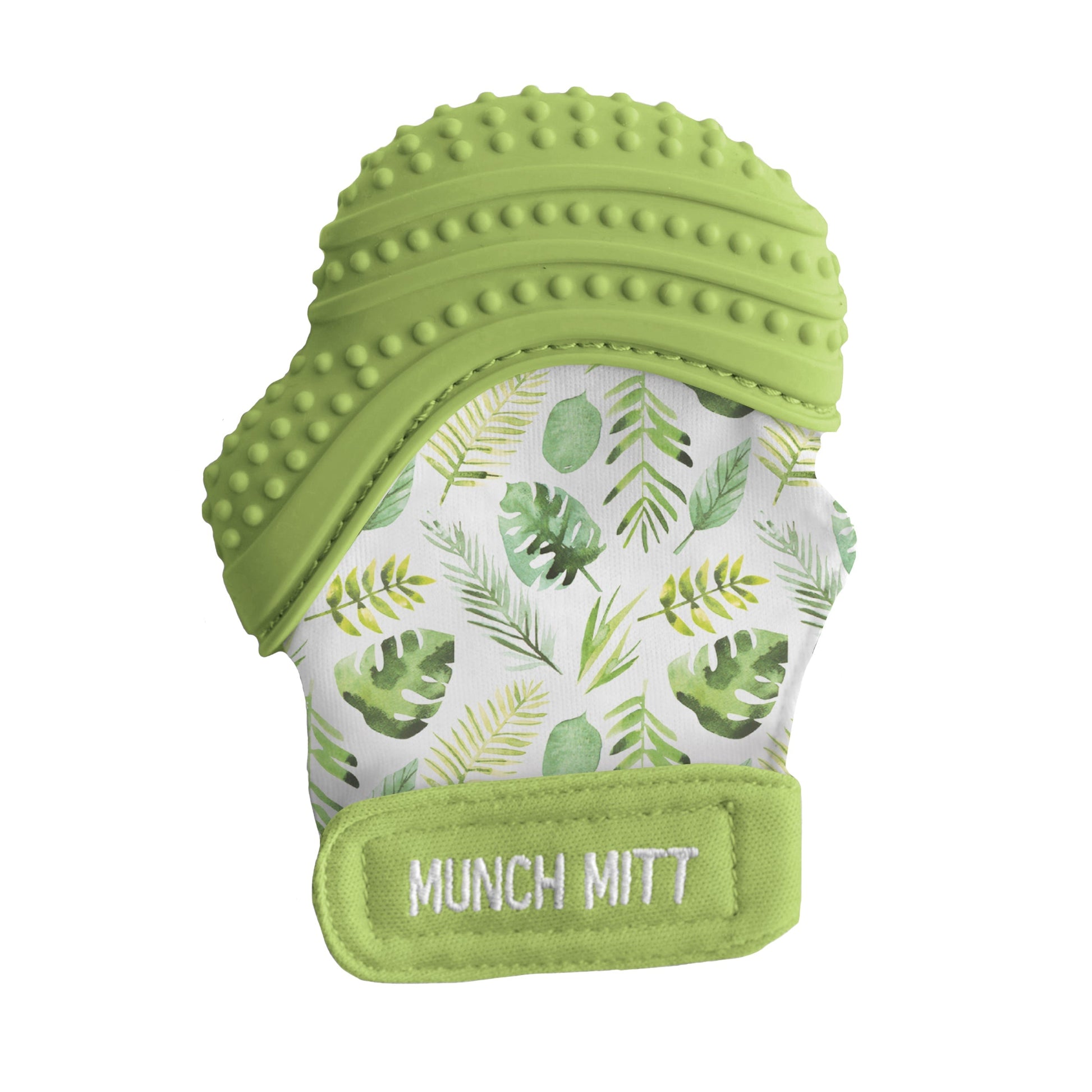 Munch Mitt - Mint Green - Triangles Pacifiers & Teethers Malarkey Kids Tropical 