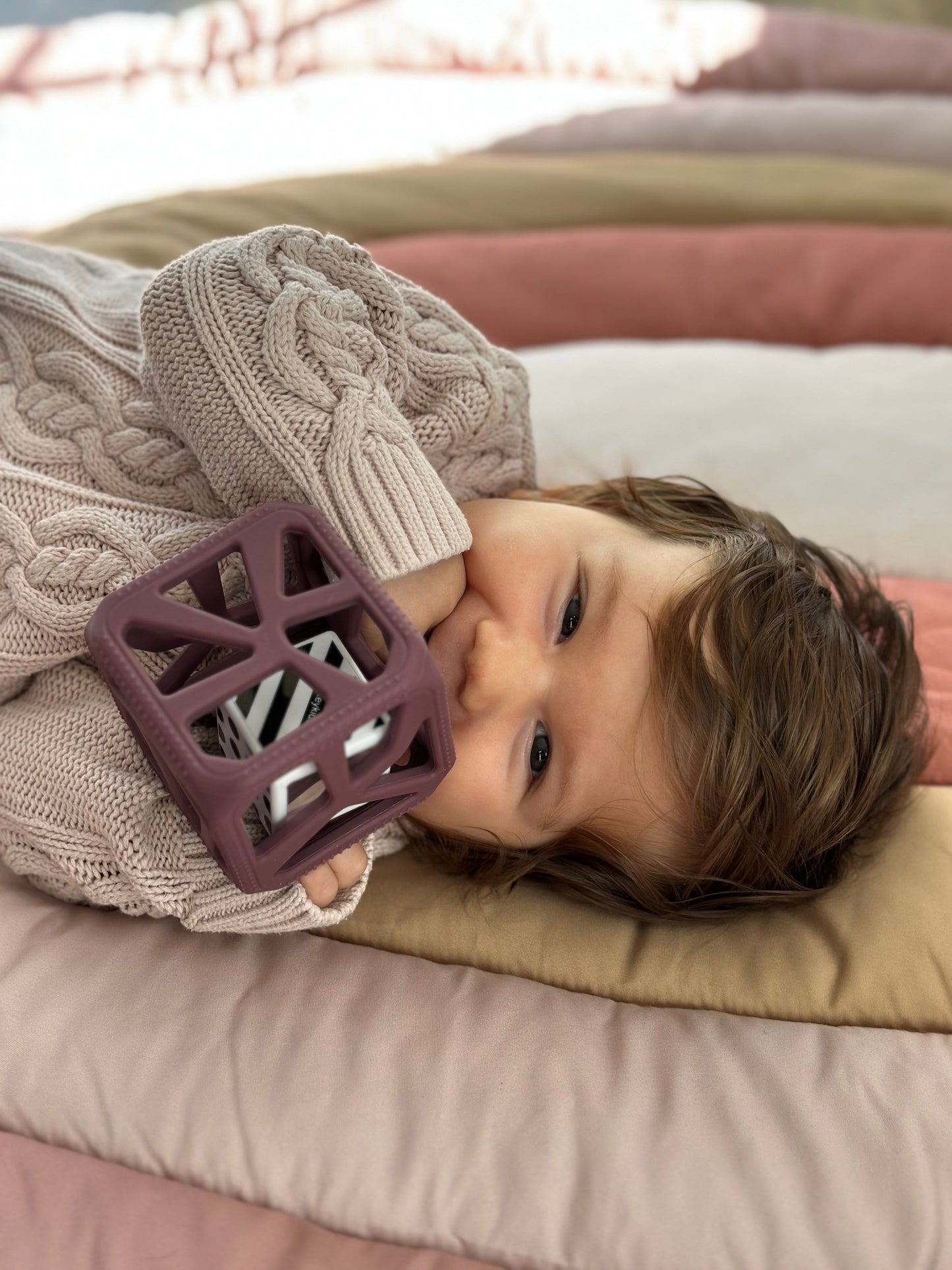 Chew Cube - Purple Pacifiers & Teethers Malarkey Kids 