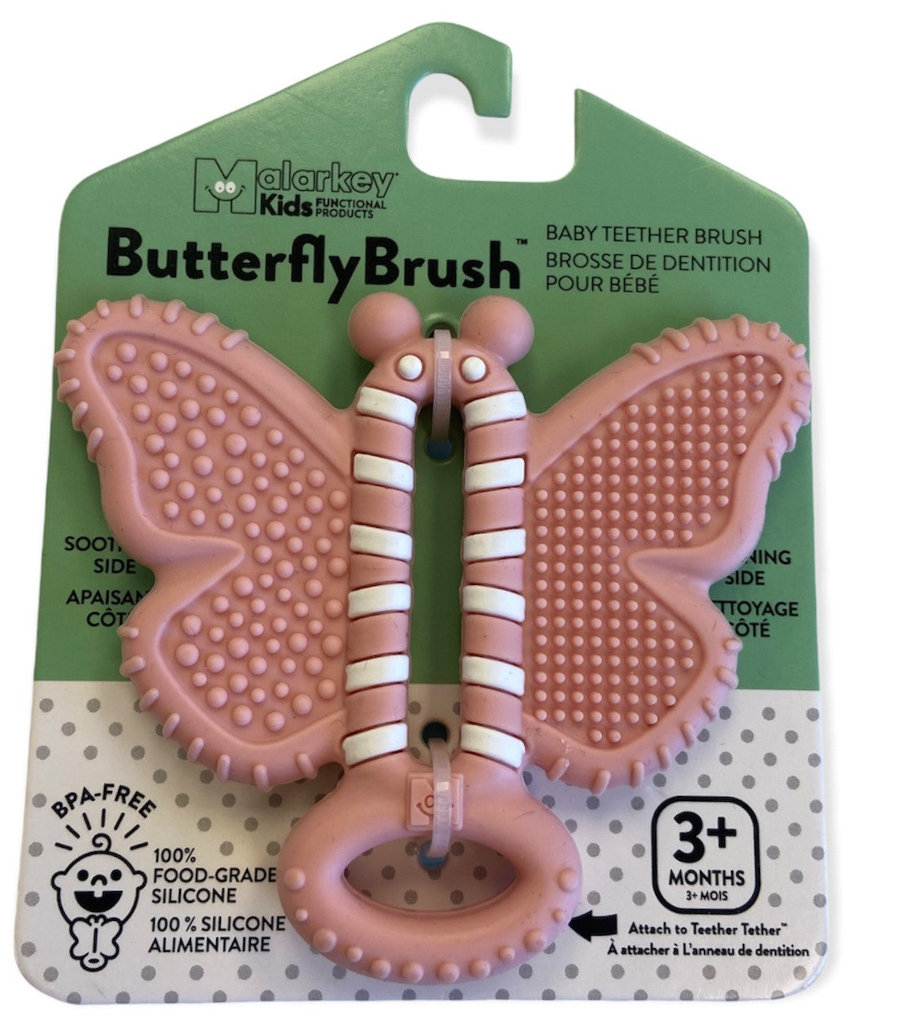 BUTTERFLY BRUSH - Baby Teether Brush Teether Toothbrush Malarkey Kids 