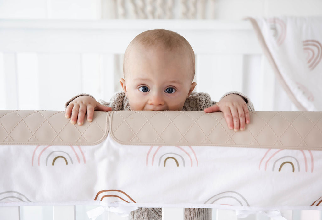 Rainbow discount cot bumper